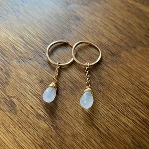 Hello Adorn Moonstone Hoops